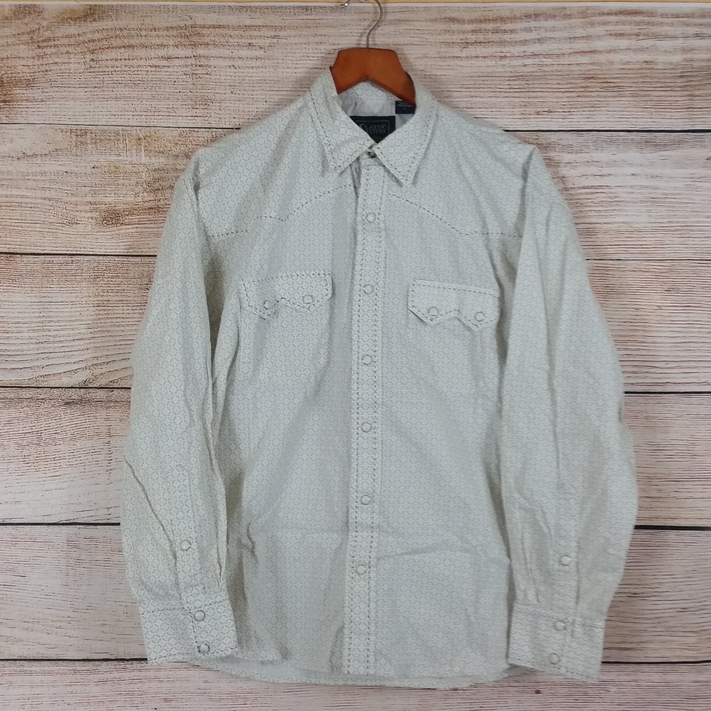 Western Pearl Snap Embroidered Shirt